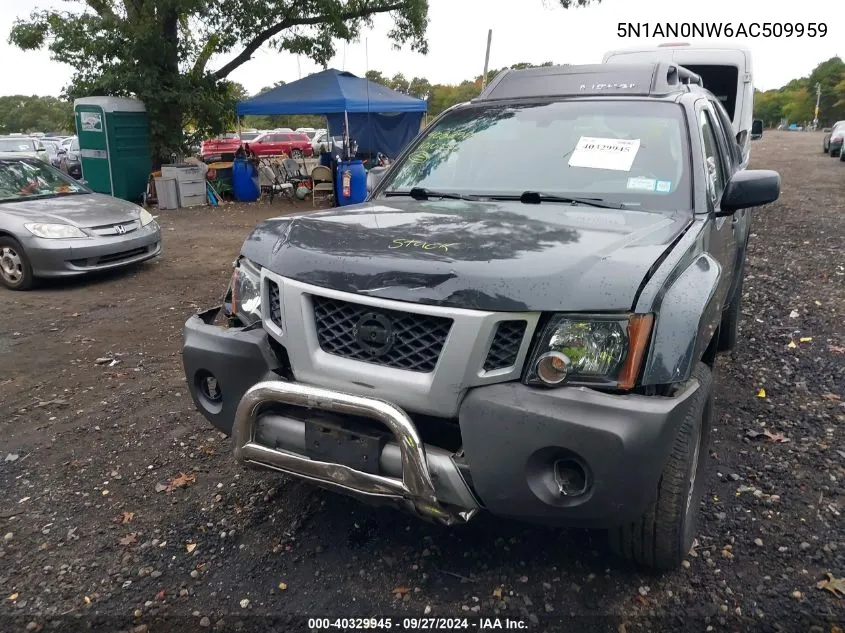 2010 Nissan Xterra X VIN: 5N1AN0NW6AC509959 Lot: 40329945