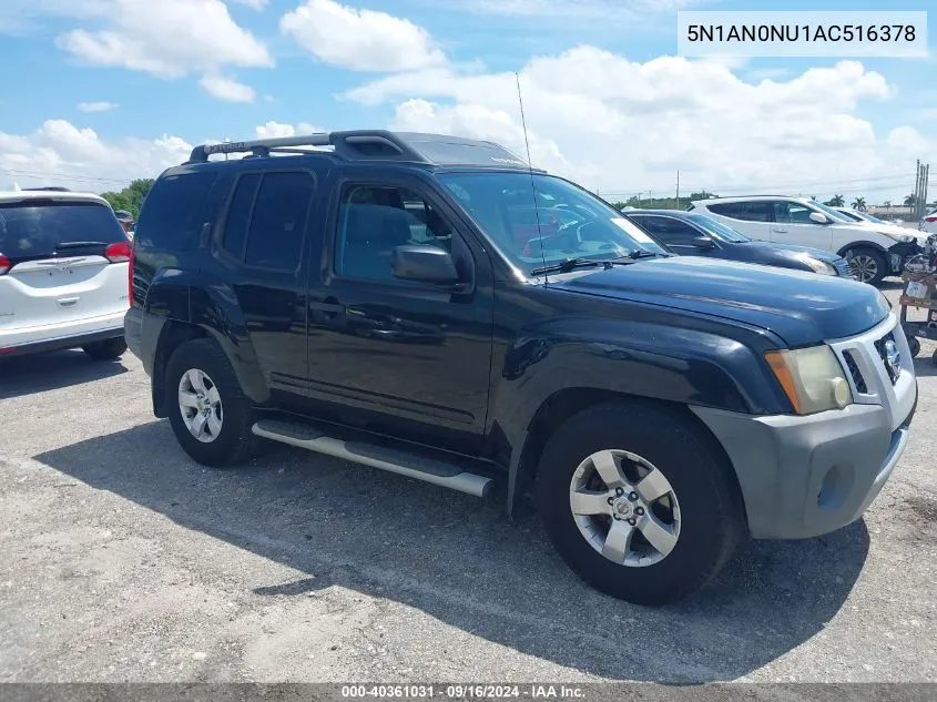 2010 Nissan Xterra S VIN: 5N1AN0NU1AC516378 Lot: 40361031