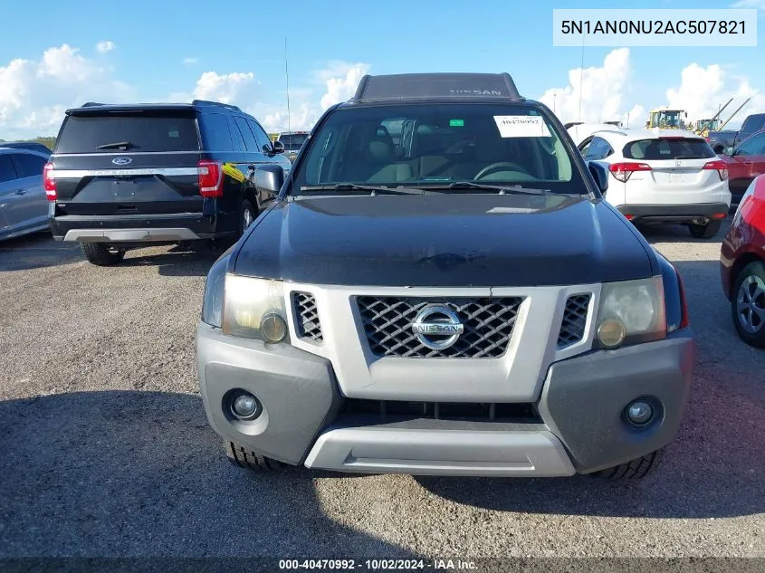 2010 Nissan Xterra S VIN: 5N1AN0NU2AC507821 Lot: 40470992