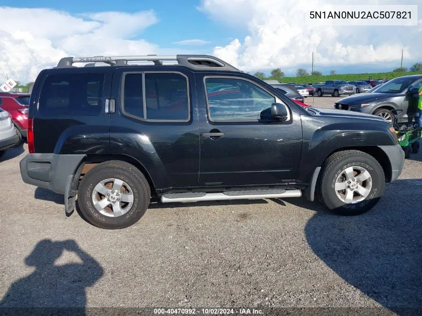 2010 Nissan Xterra S VIN: 5N1AN0NU2AC507821 Lot: 40470992