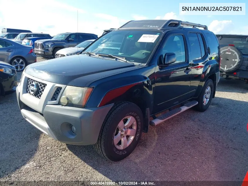 2010 Nissan Xterra S VIN: 5N1AN0NU2AC507821 Lot: 40470992