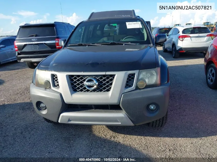 2010 Nissan Xterra S VIN: 5N1AN0NU2AC507821 Lot: 40470992