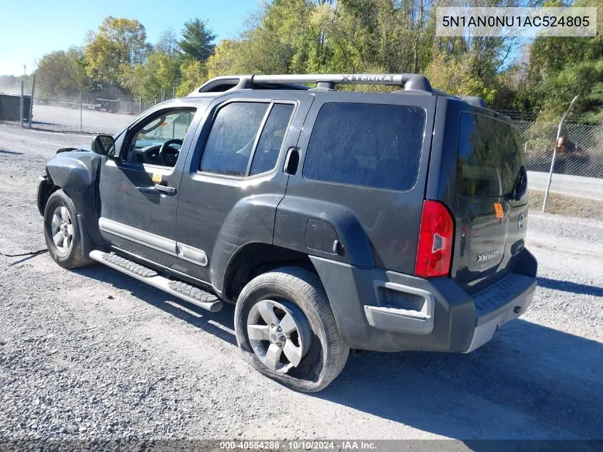 2010 Nissan Xterra S VIN: 5N1AN0NU1AC524805 Lot: 40554288