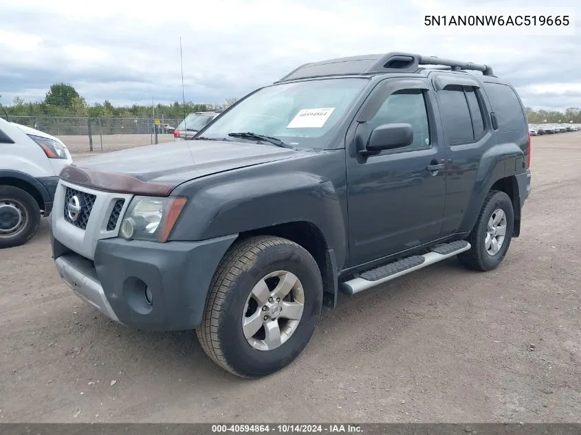 2010 Nissan Xterra S VIN: 5N1AN0NW6AC519665 Lot: 40594864