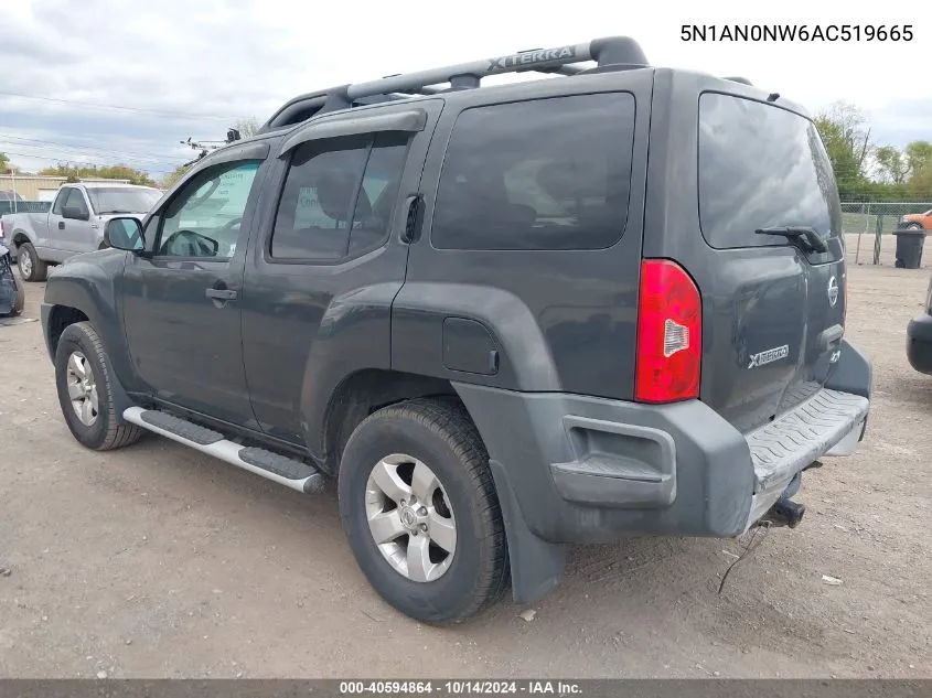 2010 Nissan Xterra S VIN: 5N1AN0NW6AC519665 Lot: 40594864