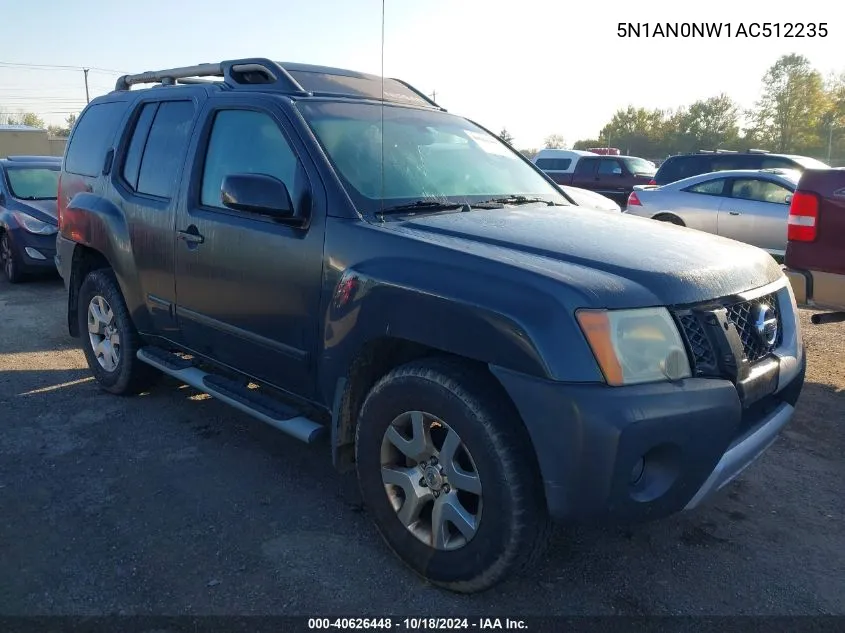 2010 Nissan Xterra Se VIN: 5N1AN0NW1AC512235 Lot: 40626448