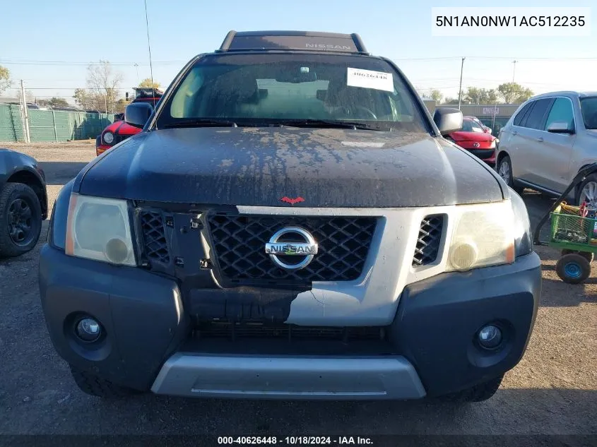 2010 Nissan Xterra Se VIN: 5N1AN0NW1AC512235 Lot: 40626448