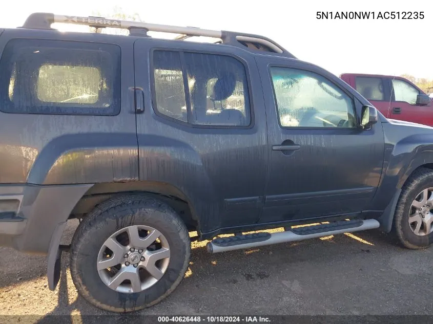 2010 Nissan Xterra Se VIN: 5N1AN0NW1AC512235 Lot: 40626448