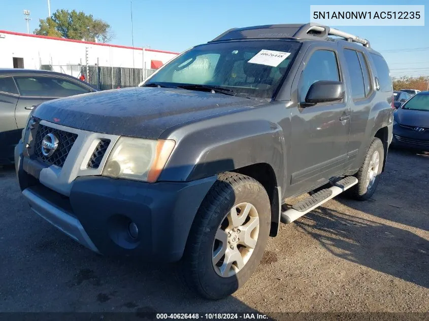 2010 Nissan Xterra Se VIN: 5N1AN0NW1AC512235 Lot: 40626448