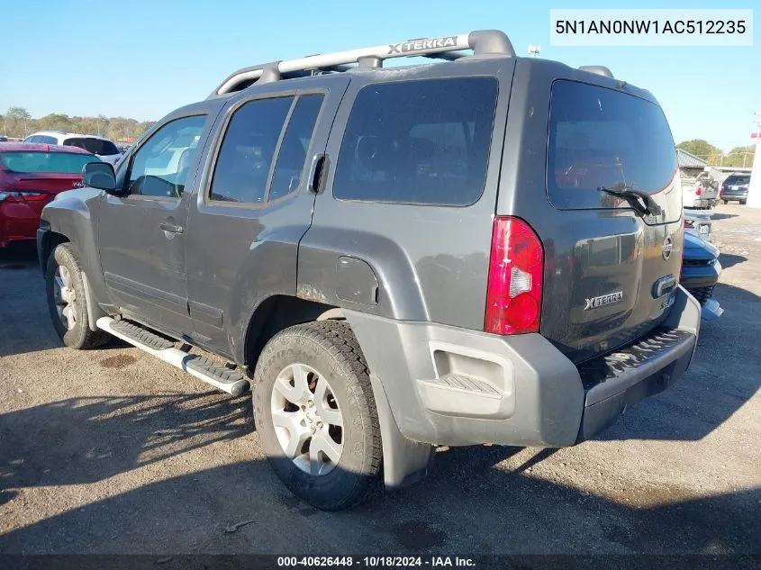 2010 Nissan Xterra Se VIN: 5N1AN0NW1AC512235 Lot: 40626448