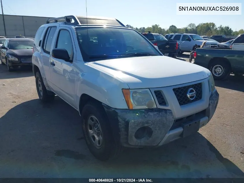 2010 Nissan Xterra X VIN: 5N1AN0NUXAC526908 Lot: 40648825