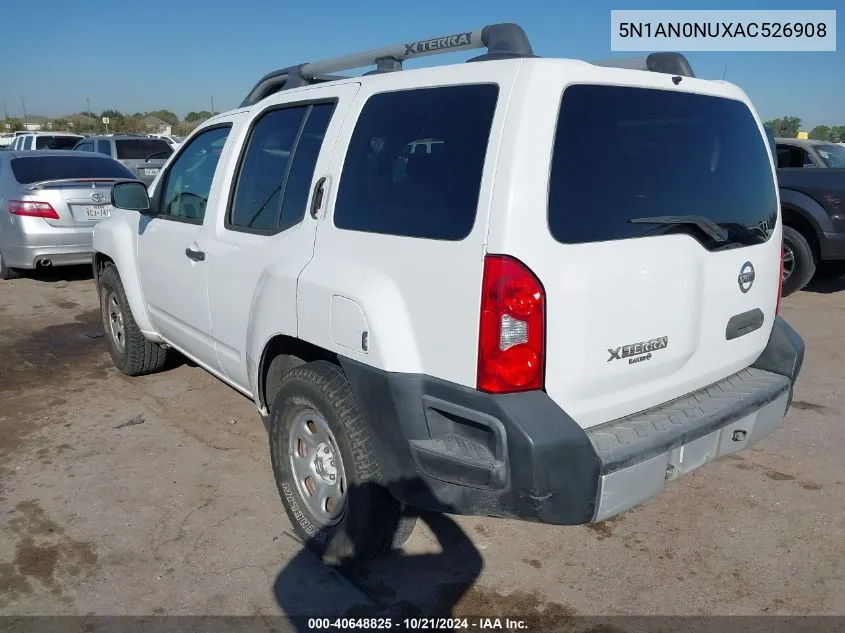 2010 Nissan Xterra X VIN: 5N1AN0NUXAC526908 Lot: 40648825