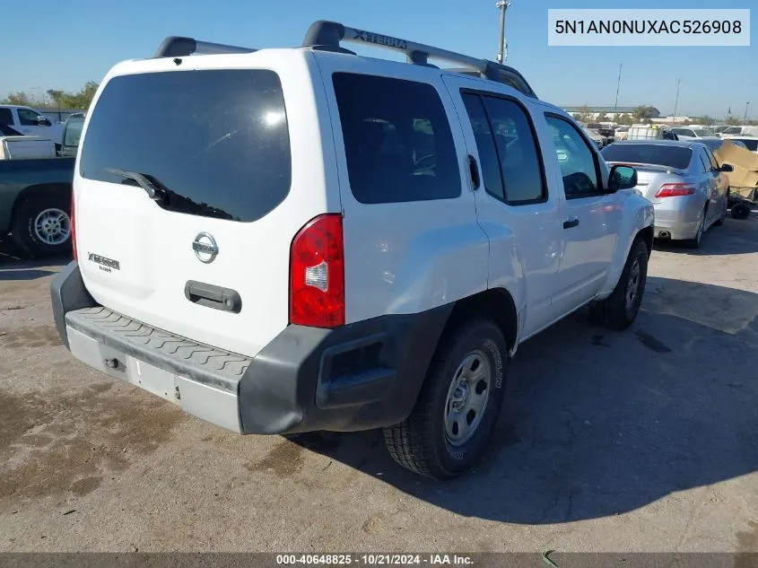 2010 Nissan Xterra X VIN: 5N1AN0NUXAC526908 Lot: 40648825