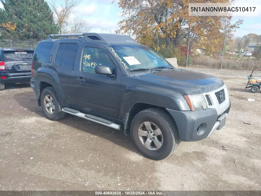 2010 Nissan Xterra S VIN: 5N1AN0NW8AC510417 Lot: 40693620