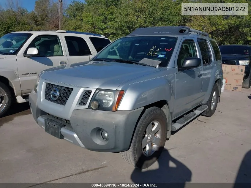 2010 Nissan Xterra S VIN: 5N1AN0NU9AC501272 Lot: 40694116