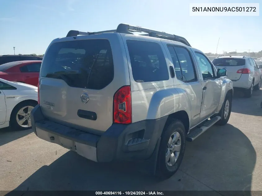 2010 Nissan Xterra S VIN: 5N1AN0NU9AC501272 Lot: 40694116