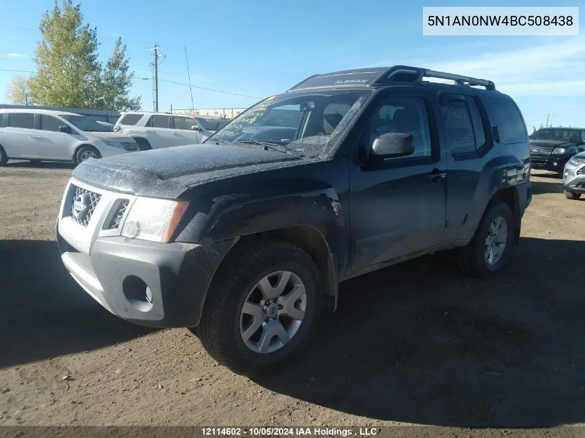 2011 Nissan Xterra X VIN: 5N1AN0NW4BC508438 Lot: 12114602