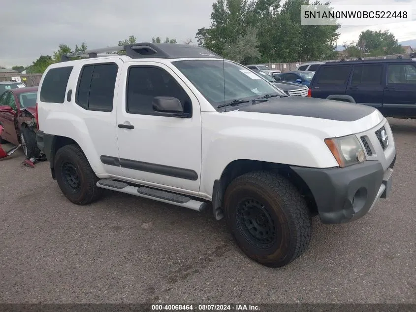 2011 Nissan Xterra S VIN: 5N1AN0NW0BC522448 Lot: 40068464