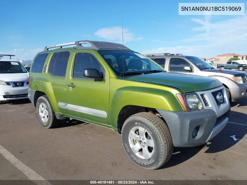 2011 Nissan Xterra S VIN: 5N1AN0NU1BC519069 Lot: 40191481