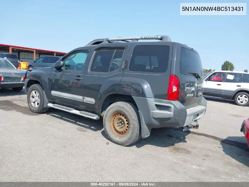 2011 Nissan Xterra S VIN: 5N1AN0NW4BC513431 Lot: 40292161