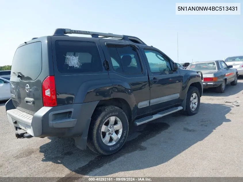 2011 Nissan Xterra S VIN: 5N1AN0NW4BC513431 Lot: 40292161