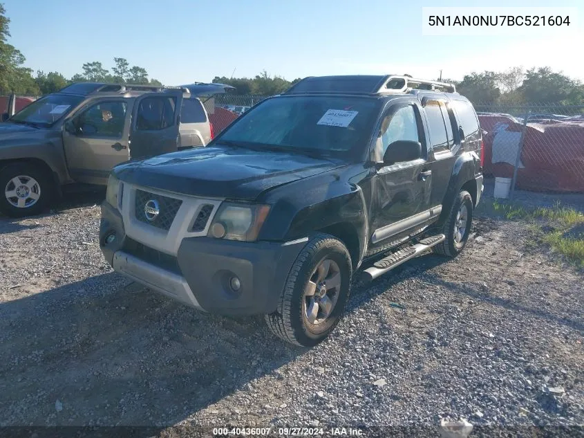 2011 Nissan Xterra S VIN: 5N1AN0NU7BC521604 Lot: 40436007