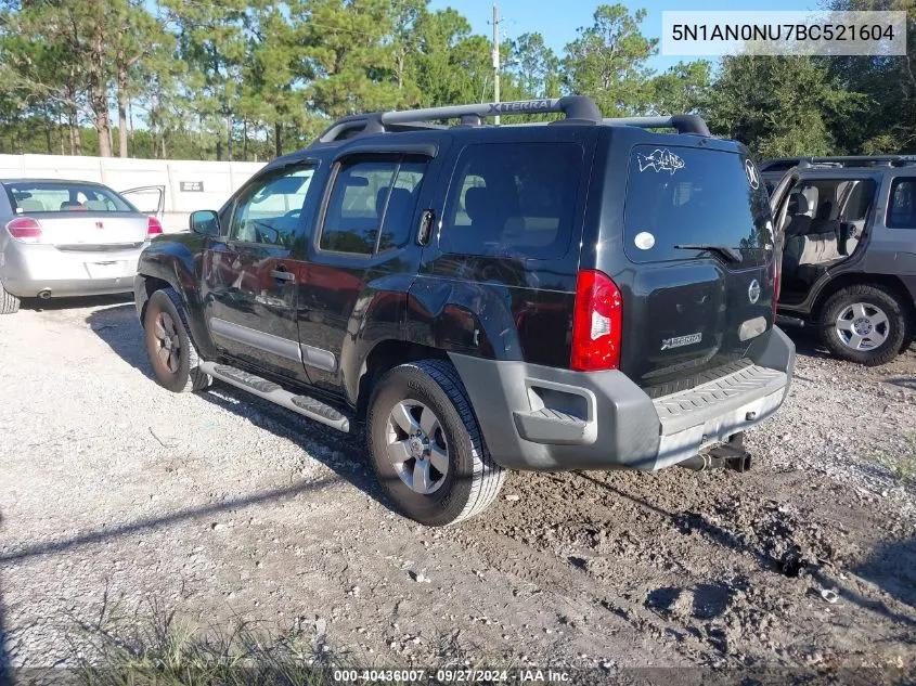 2011 Nissan Xterra S VIN: 5N1AN0NU7BC521604 Lot: 40436007