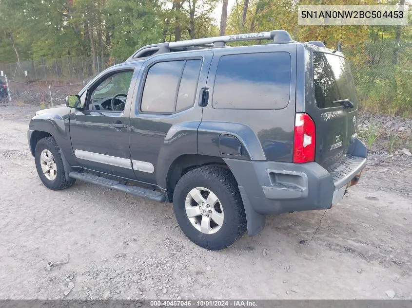 2011 Nissan Xterra Off Road/S/Se VIN: 5N1AN0NW2BC504453 Lot: 40457046