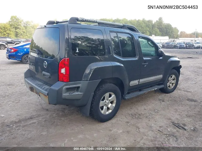 2011 Nissan Xterra Off Road/S/Se VIN: 5N1AN0NW2BC504453 Lot: 40457046