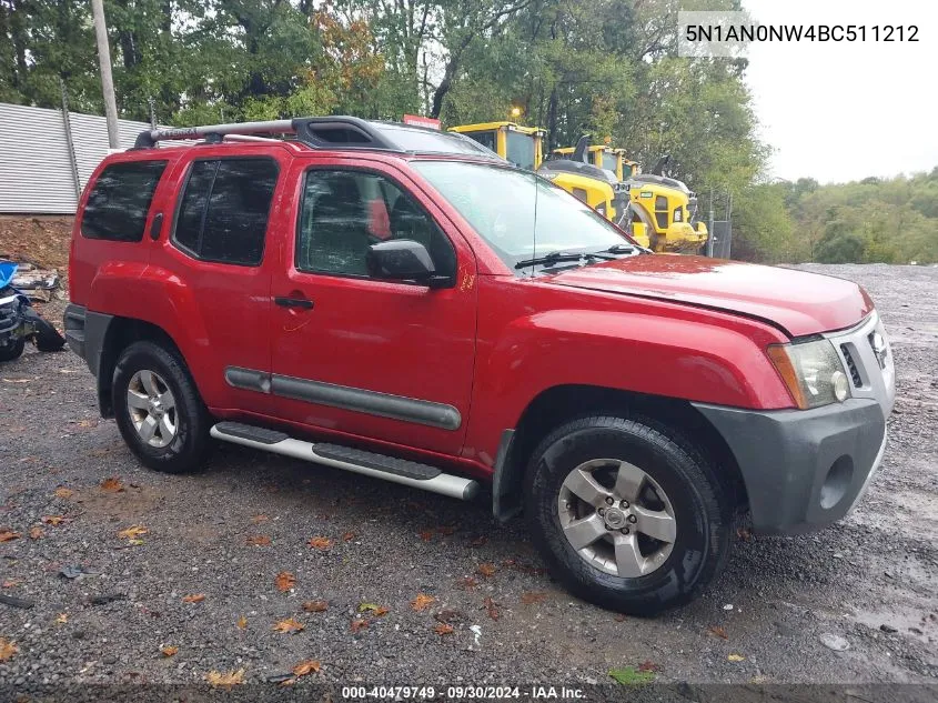 2011 Nissan Xterra S VIN: 5N1AN0NW4BC511212 Lot: 40479749