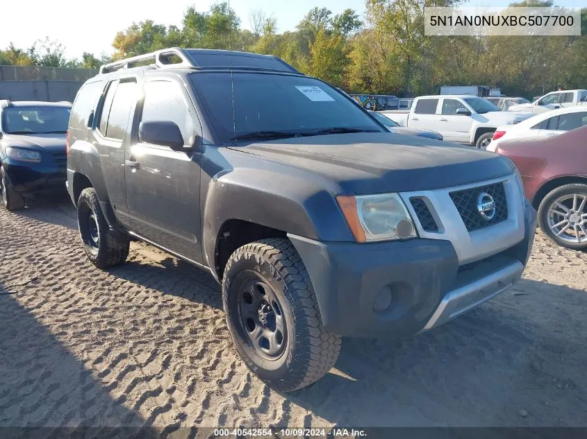 2011 Nissan Xterra X VIN: 5N1AN0NUXBC507700 Lot: 40542554