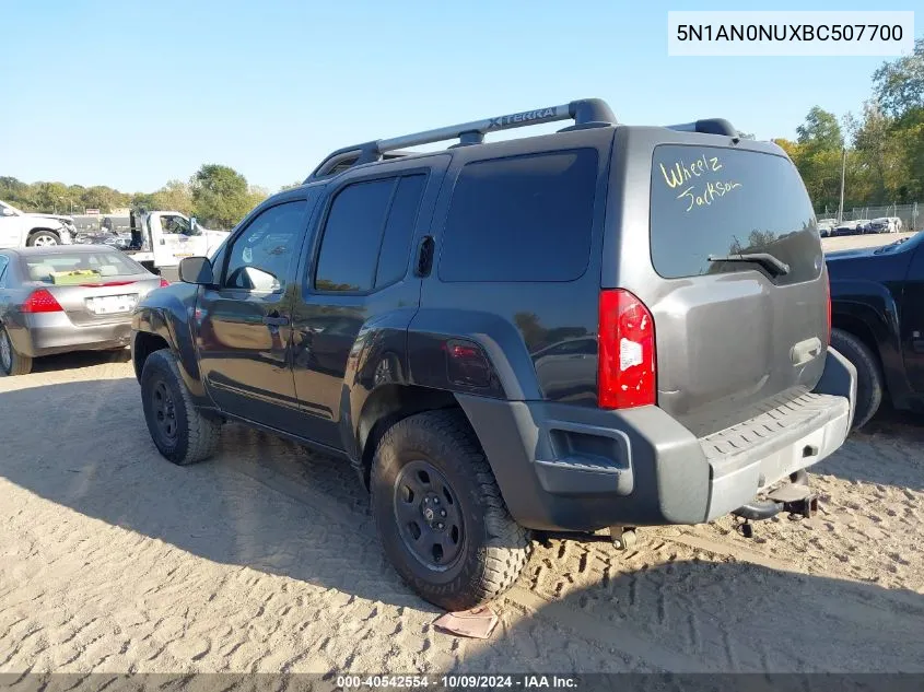 2011 Nissan Xterra X VIN: 5N1AN0NUXBC507700 Lot: 40542554