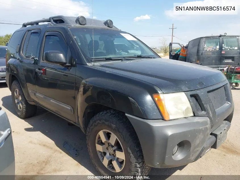 2011 Nissan Xterra Pro-4X VIN: 5N1AN0NW8BC516574 Lot: 40554541