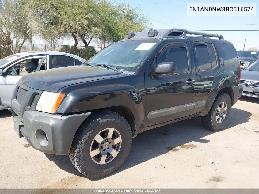 2011 Nissan Xterra Pro-4X VIN: 5N1AN0NW8BC516574 Lot: 40554541