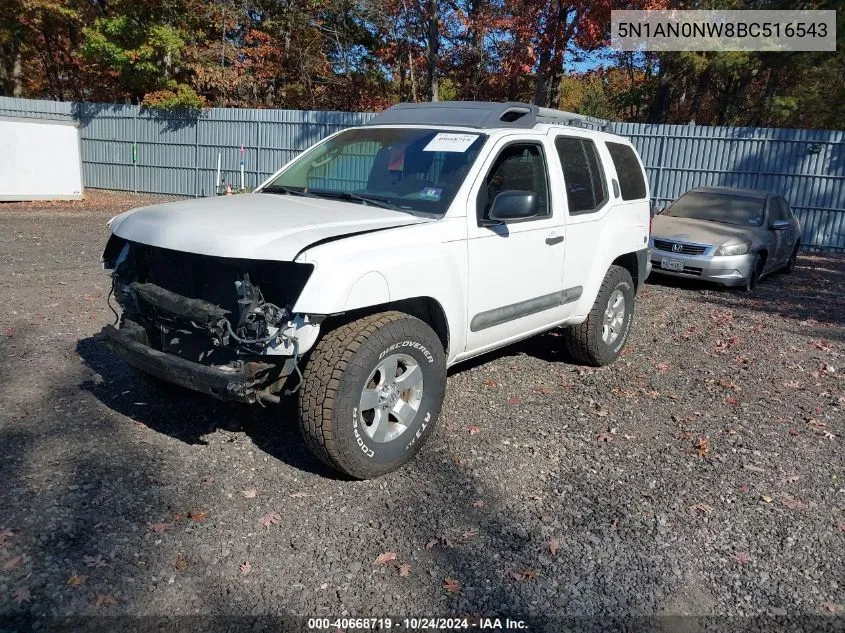 2011 Nissan Xterra Off Road/S/Se VIN: 5N1AN0NW8BC516543 Lot: 40668719