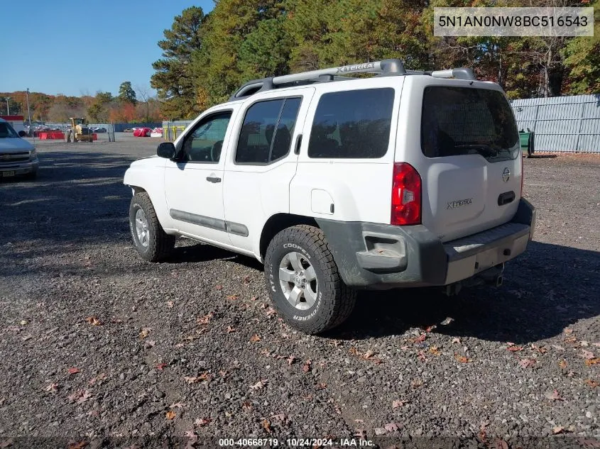 2011 Nissan Xterra Off Road/S/Se VIN: 5N1AN0NW8BC516543 Lot: 40668719