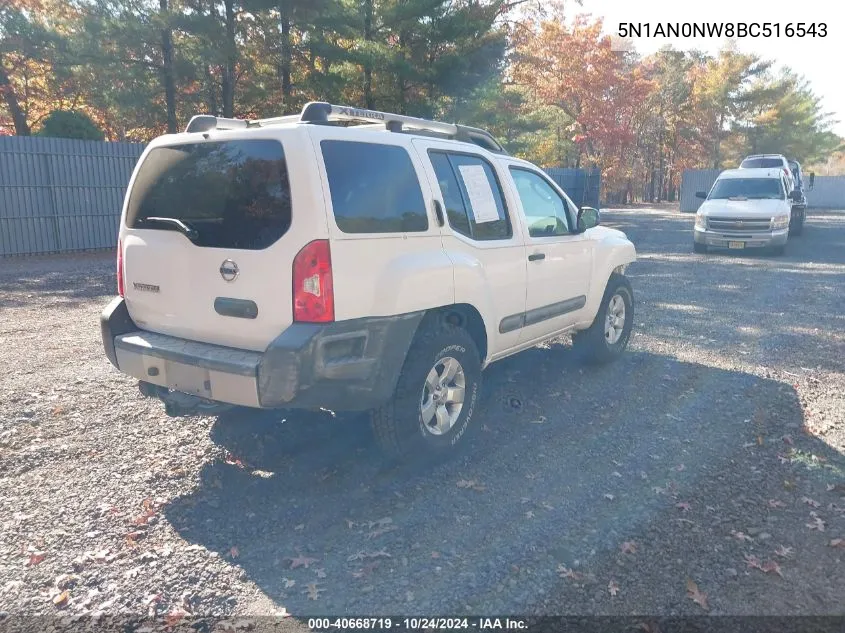 2011 Nissan Xterra Off Road/S/Se VIN: 5N1AN0NW8BC516543 Lot: 40668719