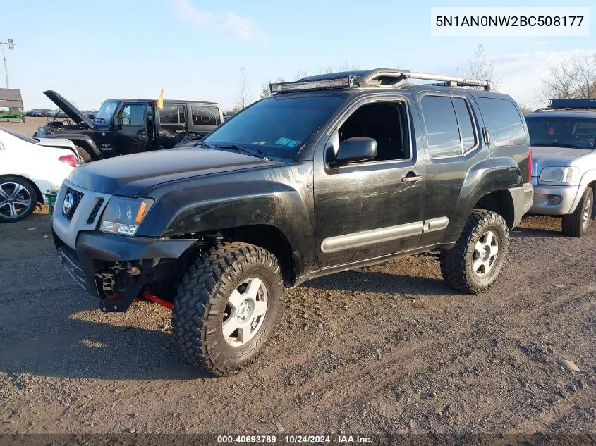 2011 Nissan Xterra S VIN: 5N1AN0NW2BC508177 Lot: 40693789