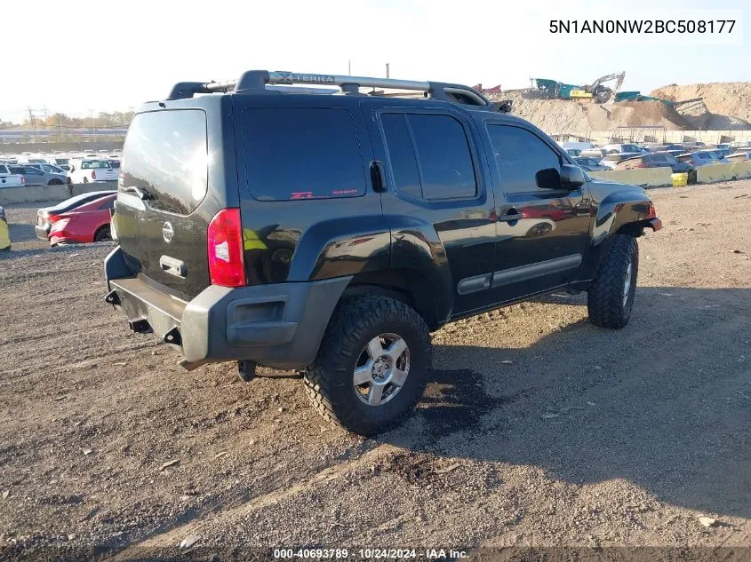 2011 Nissan Xterra S VIN: 5N1AN0NW2BC508177 Lot: 40693789