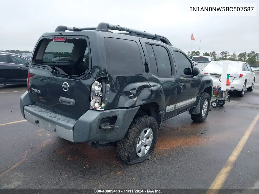 2011 Nissan Xterra Off Road/S/Se VIN: 5N1AN0NW5BC507587 Lot: 40809413