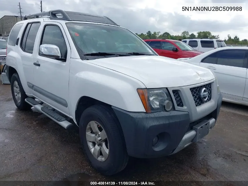 5N1AN0NU2BC509988 2011 Nissan Xterra S