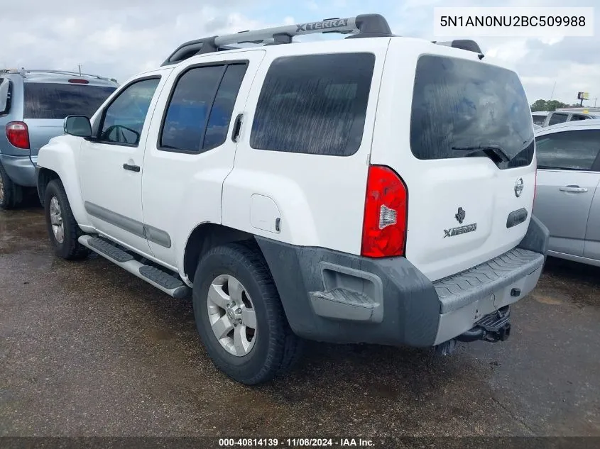 5N1AN0NU2BC509988 2011 Nissan Xterra S