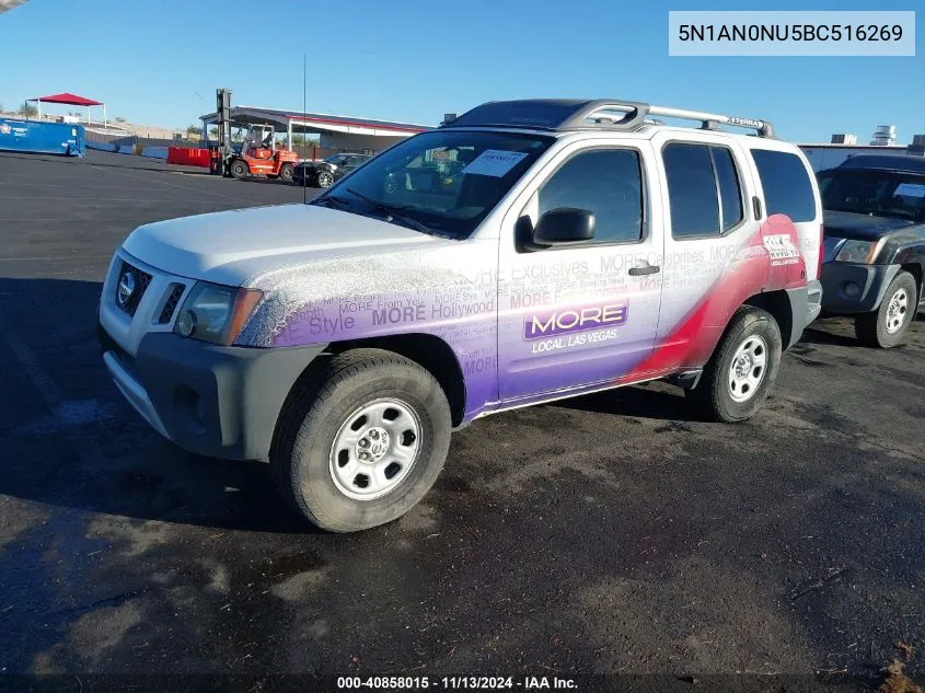 2011 Nissan Xterra X VIN: 5N1AN0NU5BC516269 Lot: 40858015