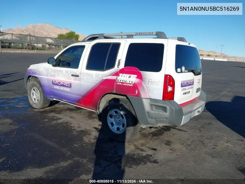 2011 Nissan Xterra X VIN: 5N1AN0NU5BC516269 Lot: 40858015