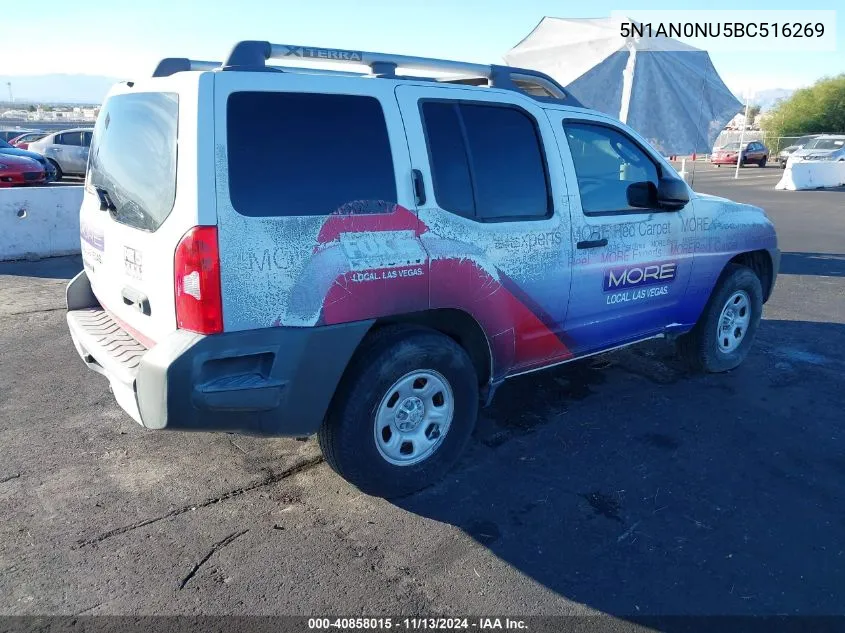 2011 Nissan Xterra X VIN: 5N1AN0NU5BC516269 Lot: 40858015