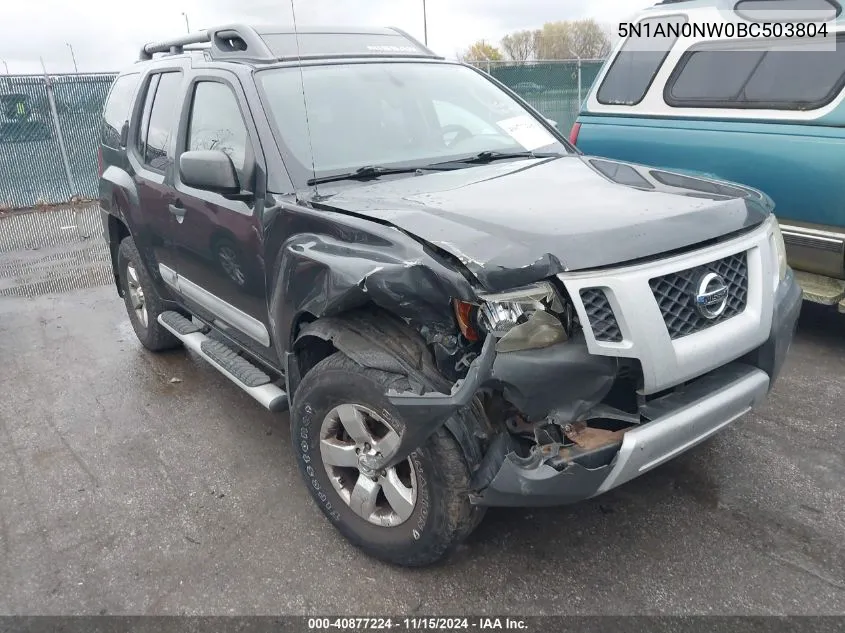 5N1AN0NW0BC503804 2011 Nissan Xterra S