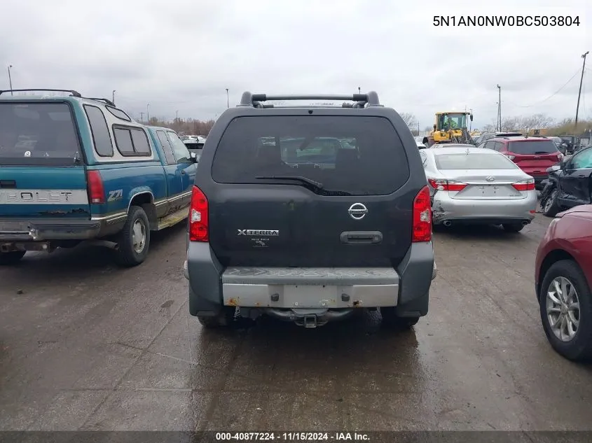 5N1AN0NW0BC503804 2011 Nissan Xterra S