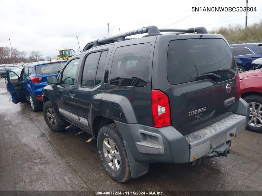 5N1AN0NW0BC503804 2011 Nissan Xterra S