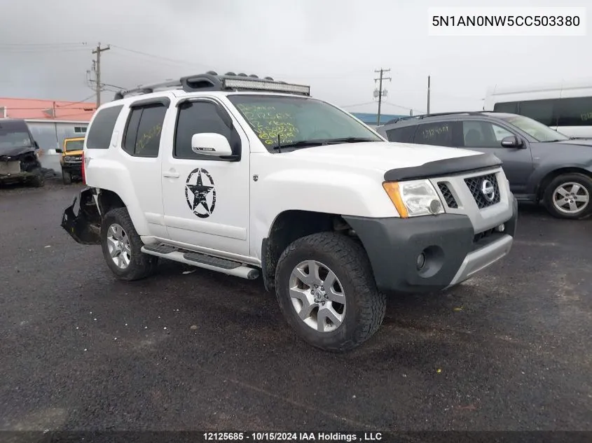 2012 Nissan Xterra Off Road/S/Se VIN: 5N1AN0NW5CC503380 Lot: 12125685