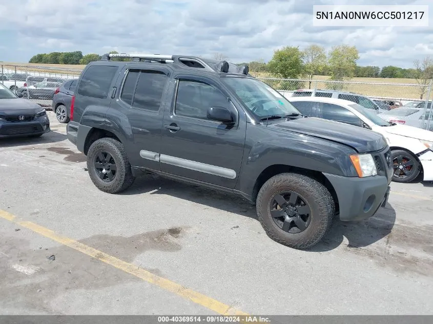 2012 Nissan Xterra Pro-4X VIN: 5N1AN0NW6CC501217 Lot: 40369514